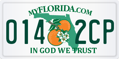 FL license plate 0142CP
