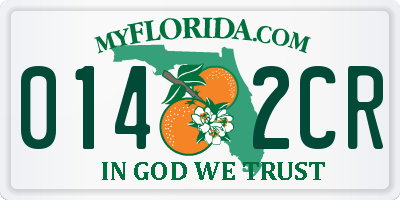 FL license plate 0142CR