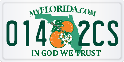 FL license plate 0142CS