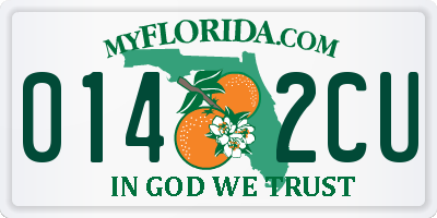 FL license plate 0142CU
