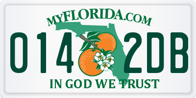 FL license plate 0142DB