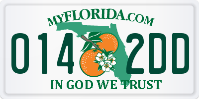 FL license plate 0142DD