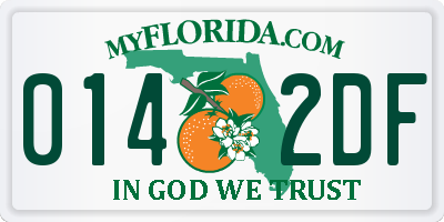 FL license plate 0142DF