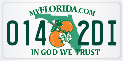 FL license plate 0142DI