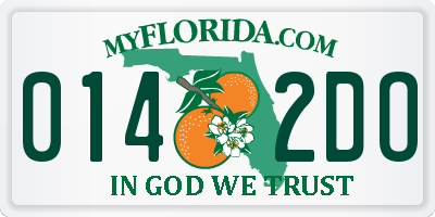 FL license plate 0142DO