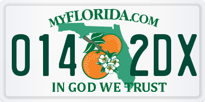 FL license plate 0142DX