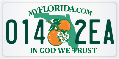 FL license plate 0142EA