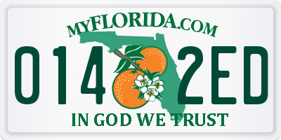 FL license plate 0142ED