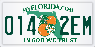 FL license plate 0142EM