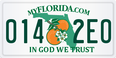 FL license plate 0142EO