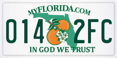 FL license plate 0142FC