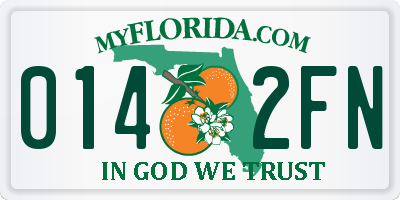 FL license plate 0142FN