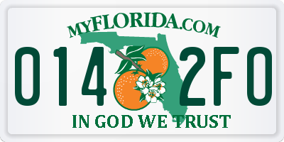FL license plate 0142FO