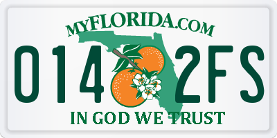 FL license plate 0142FS