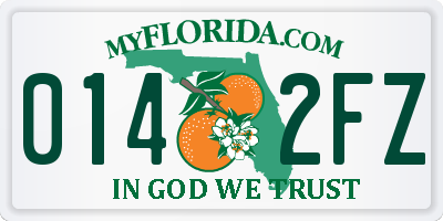 FL license plate 0142FZ
