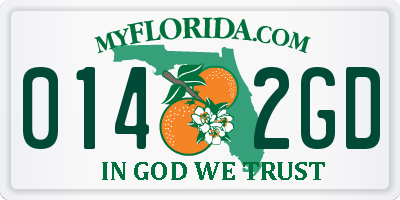 FL license plate 0142GD