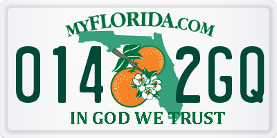 FL license plate 0142GQ