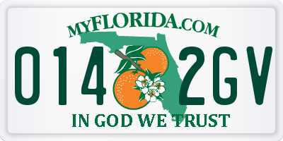 FL license plate 0142GV