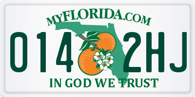 FL license plate 0142HJ