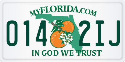 FL license plate 0142IJ