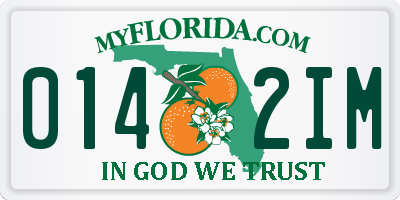 FL license plate 0142IM