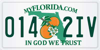 FL license plate 0142IV
