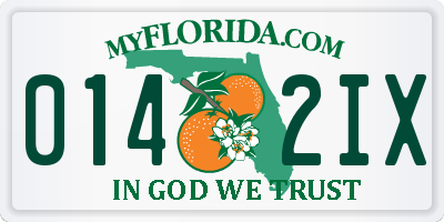 FL license plate 0142IX