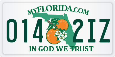 FL license plate 0142IZ