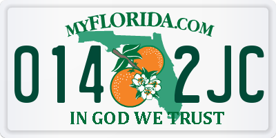 FL license plate 0142JC