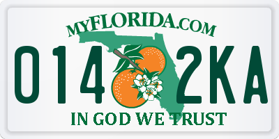 FL license plate 0142KA