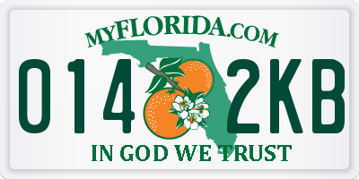 FL license plate 0142KB