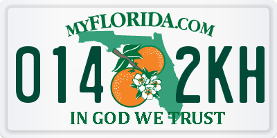 FL license plate 0142KH