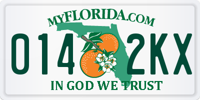 FL license plate 0142KX