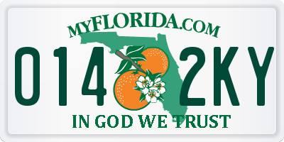 FL license plate 0142KY