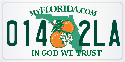 FL license plate 0142LA