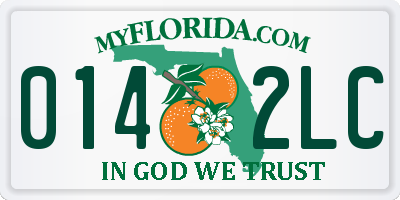 FL license plate 0142LC