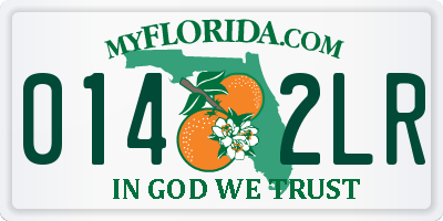 FL license plate 0142LR