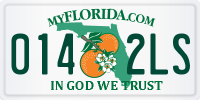 FL license plate 0142LS