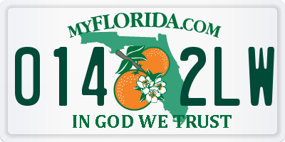 FL license plate 0142LW