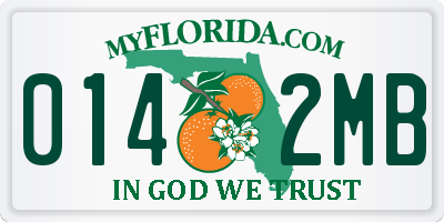 FL license plate 0142MB
