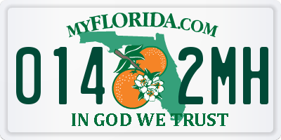 FL license plate 0142MH