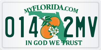 FL license plate 0142MV