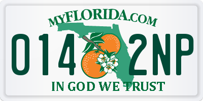 FL license plate 0142NP