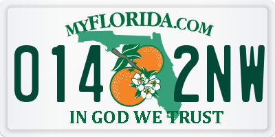 FL license plate 0142NW