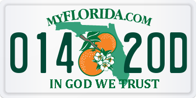 FL license plate 0142OD