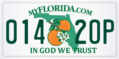 FL license plate 0142OP