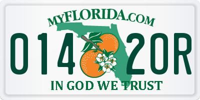 FL license plate 0142OR