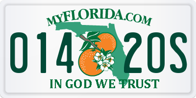 FL license plate 0142OS