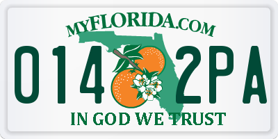 FL license plate 0142PA