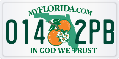 FL license plate 0142PB